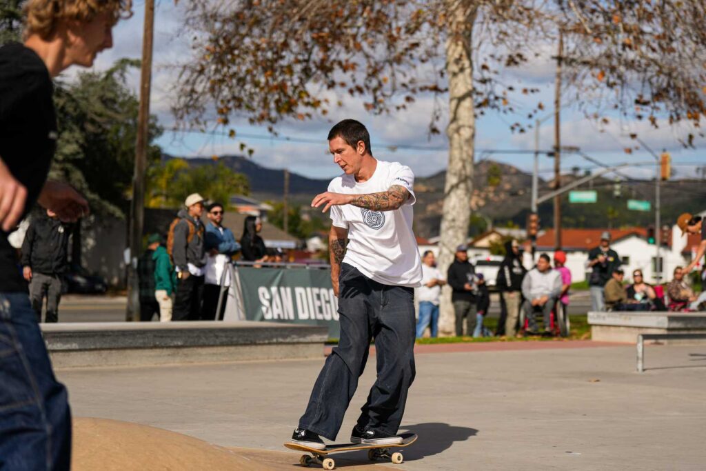 a person riding a skateboard

